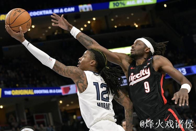 艾维绝杀助活塞击败猛龙 莫兰特22+11带领灰熊胜开拓者